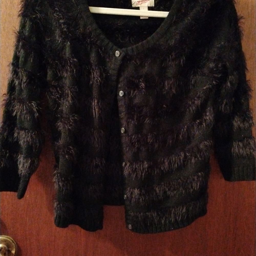 Arizona Jean Company Black Textured Cardigan